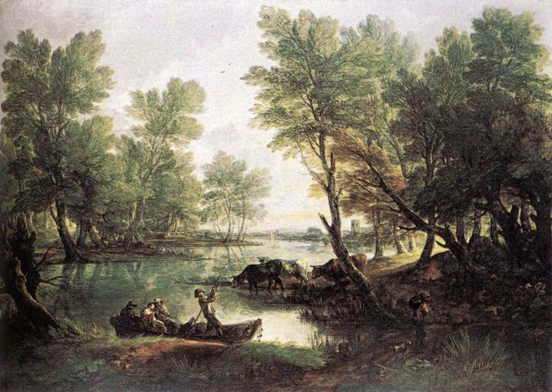 Thomas Gainsborough River Landscape oil painting image